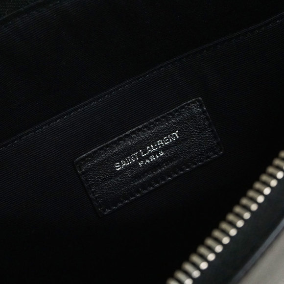 SAINT LAURENT PARIS Tiny Tablet Holder Shoulder Clutch Bag Calfskin Black - Picture 9 of 10